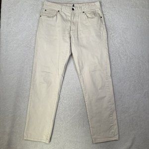 Johnnie-O Men’s 32 x 29 Cream Off-White Straight Leg Khaki/Chino Pants‎ Jeans